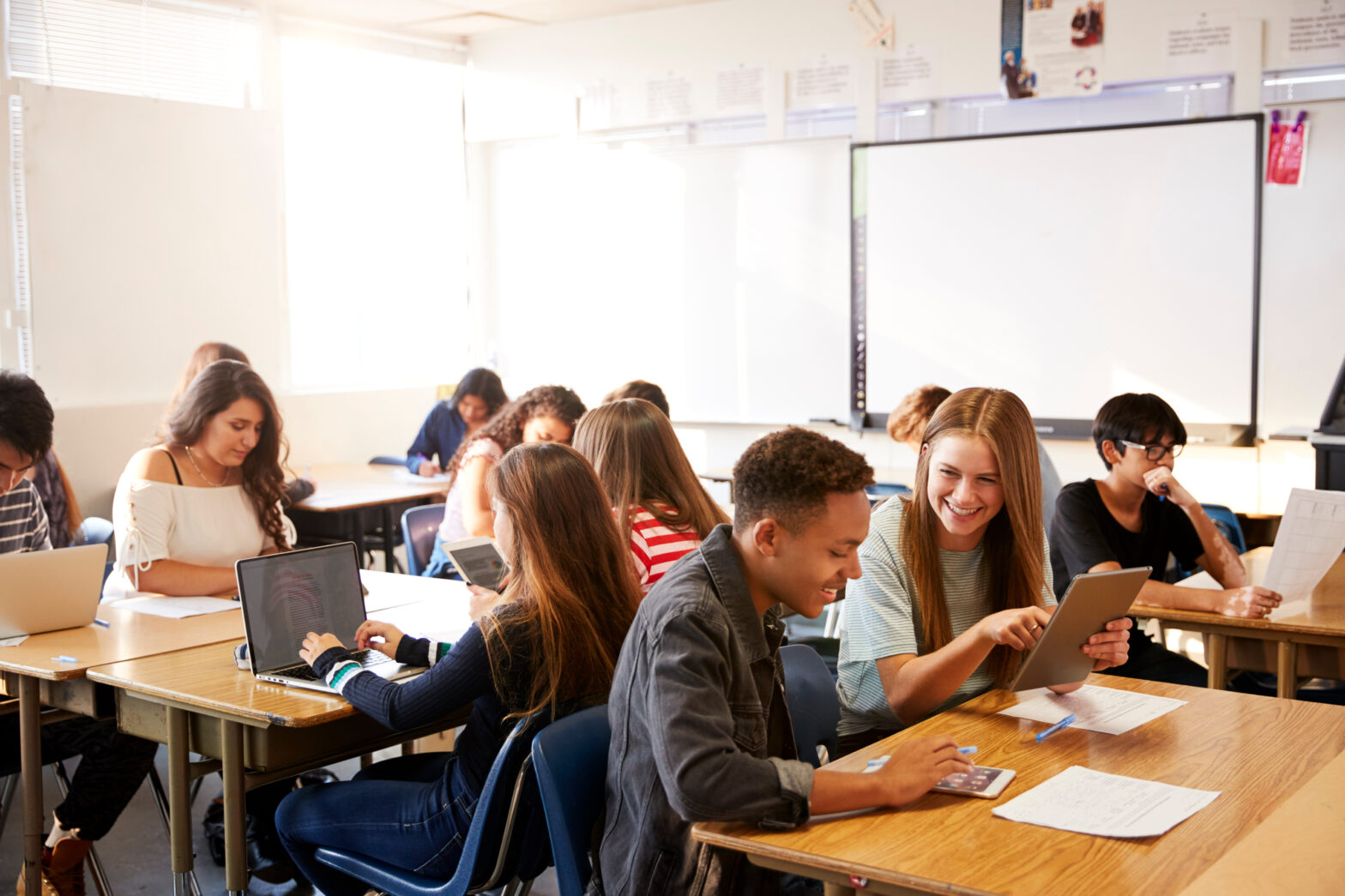 Students in a classroom